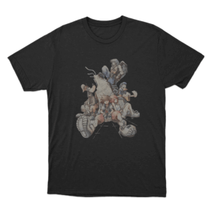 Kingdom Hearts Character Memorial Scene Unisex T Shirt Black