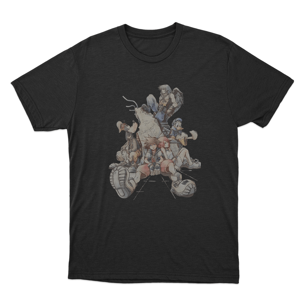 Kingdom Hearts Character Memorial Scene Unisex T Shirt Black Kingdom Hearts Character Memorial Scene Unisex T Shirt Black