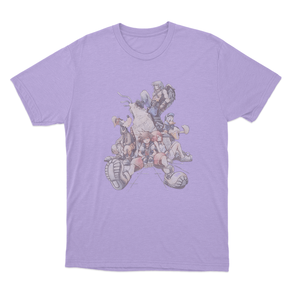 Kingdom Hearts Character Memorial Scene Unisex T Shirt Purple Kingdom Hearts Character Memorial Scene Unisex T Shirt Purple