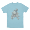 Kingdom Hearts Character Memorial Scene Unisex T Shirt Sky Blue