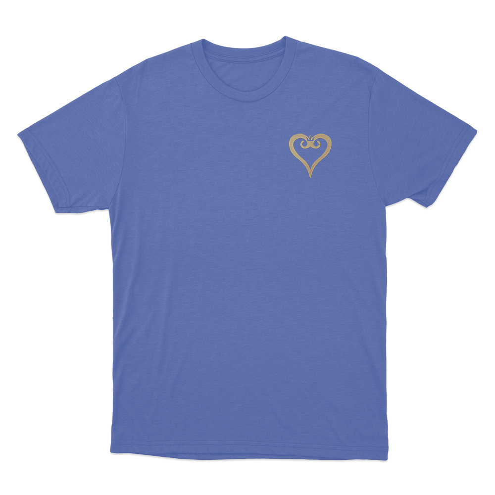 Kingdom Hearts Crown Emblem Unisex T Shirt Blue Kingdom Hearts Crown Emblem Unisex T Shirt Blue