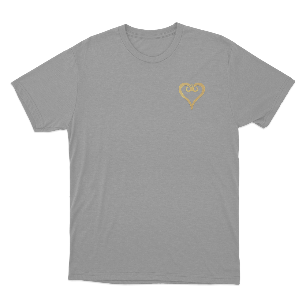 Kingdom Hearts Crown Emblem Unisex T Shirt Grey Kingdom Hearts Crown Emblem Unisex T Shirt Grey
