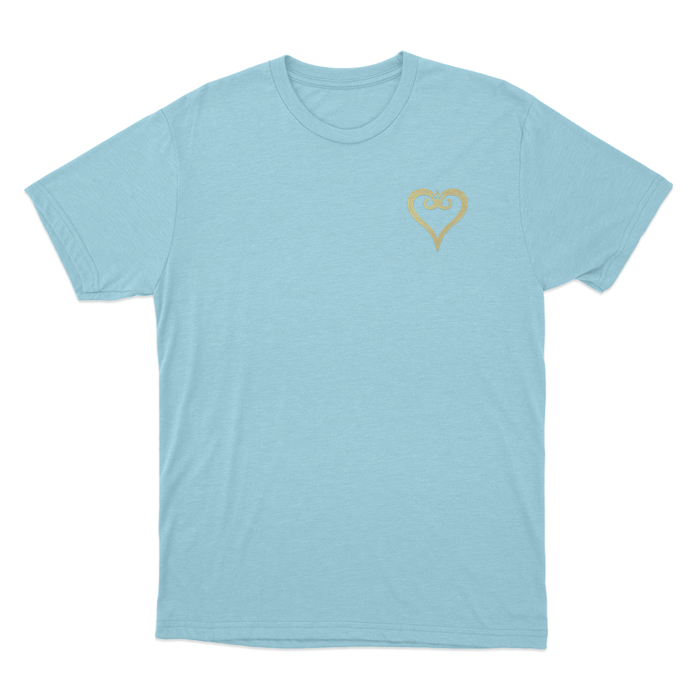 Kingdom Hearts Crown Emblem Unisex T Shirt Sky Blue Kingdom Hearts Crown Emblem Unisex T Shirt Sky Blue