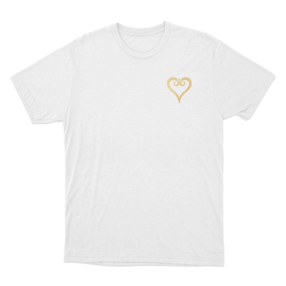 Kingdom Hearts Crown Emblem Unisex T Shirt White Kingdom Hearts Crown Emblem Unisex T Shirt White