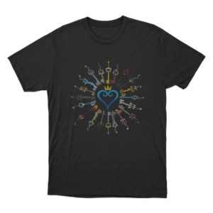 Kingdom Hearts Keyblade Collection Unisex T Shirt Black