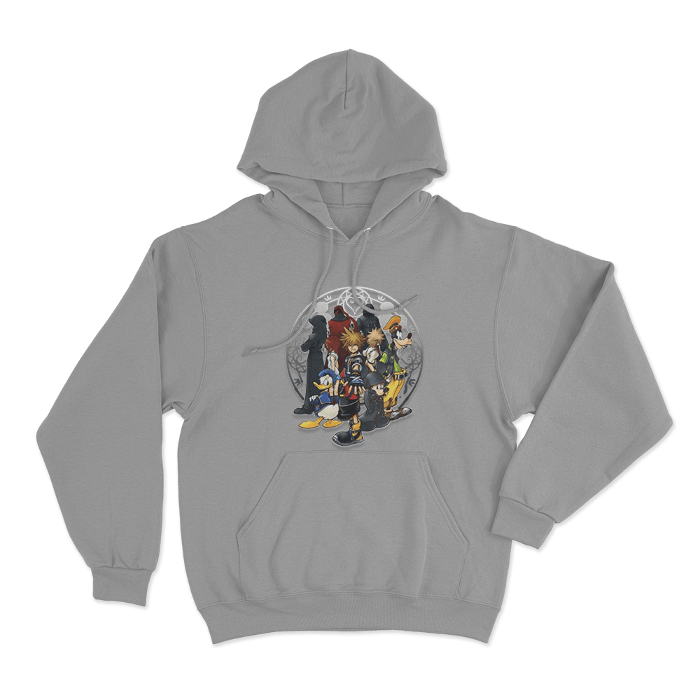 Kingdom Hearts Light And Darkness Alliance Unisex Hoodie Grey Kingdom Hearts Light And Darkness Alliance Unisex Hoodie Grey