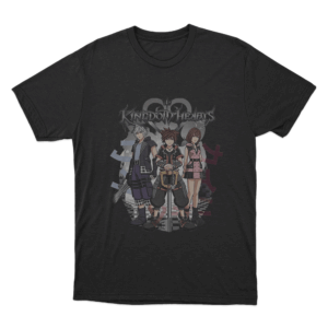 Kingdom Hearts Riku Sora and Kairi Group Unisex T Shirt Black