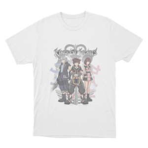 Kingdom Hearts Riku Sora and Kairi Group Unisex T Shirt White