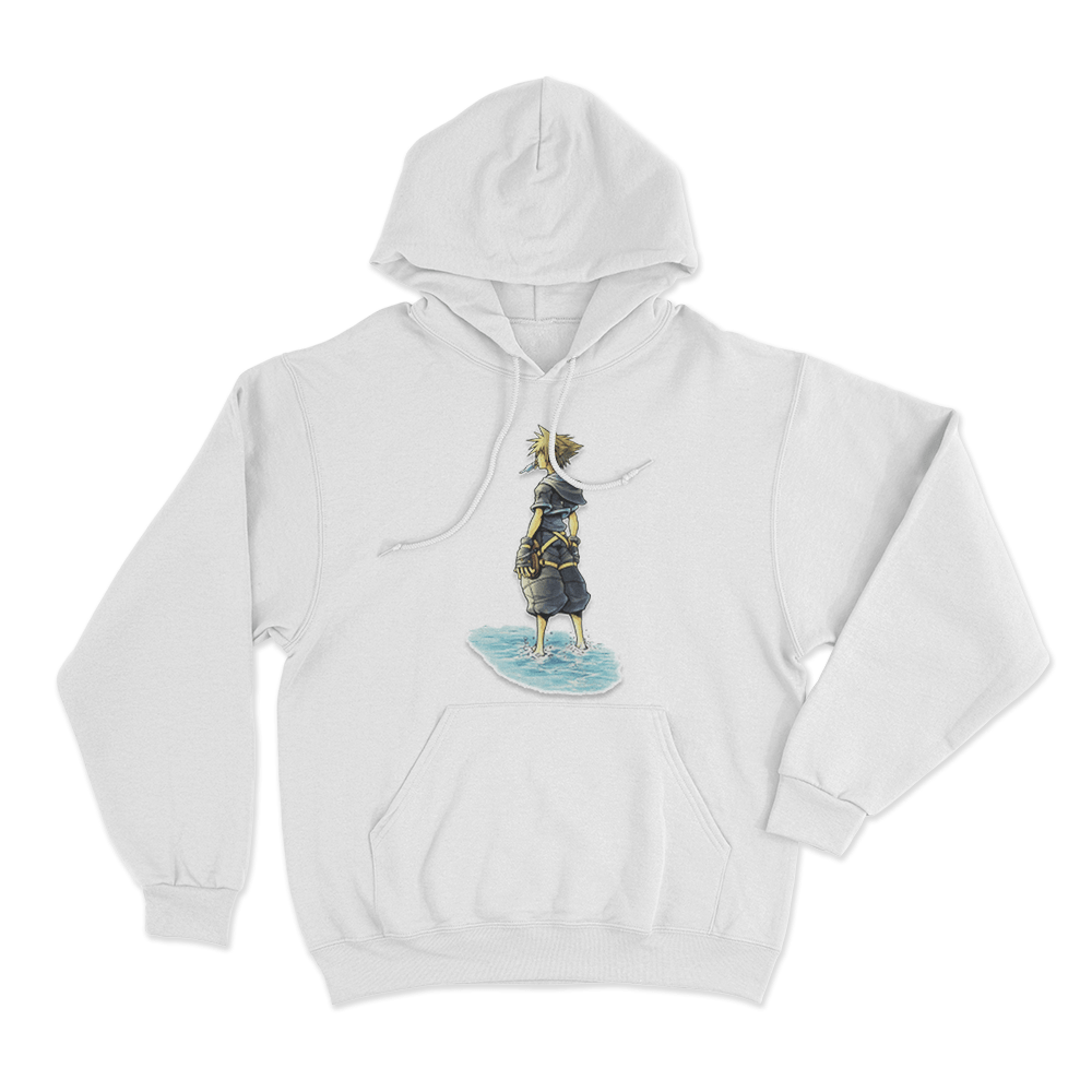 Kingdom Hearts Sora Back Unisex Hoodie White Kingdom Hearts Sora Back Unisex Hoodie White