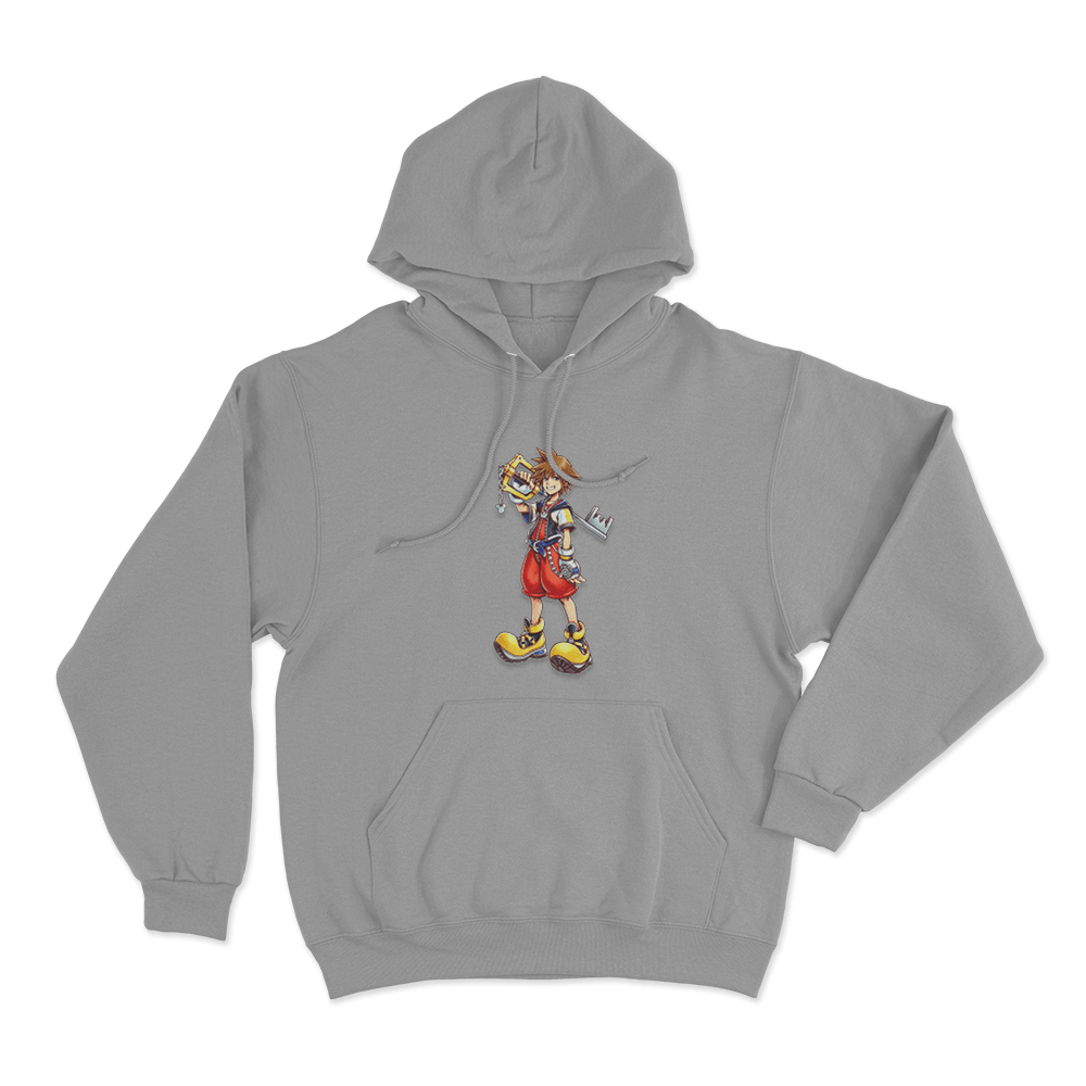 Kingdom Hearts Sora Unisex Hoodie Grey Kingdom Hearts Sora Unisex Hoodie Grey