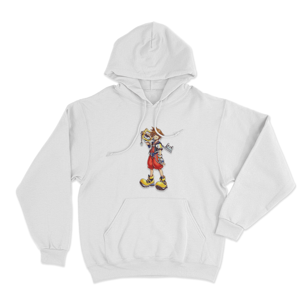 Kingdom Hearts Sora Unisex Hoodie White Kingdom Hearts Sora Unisex Hoodie White