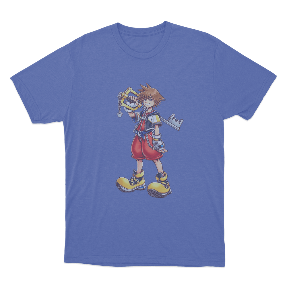 Kingdom Hearts Sora Unisex T Shirt Blue Kingdom Hearts Sora Unisex T Shirt Blue