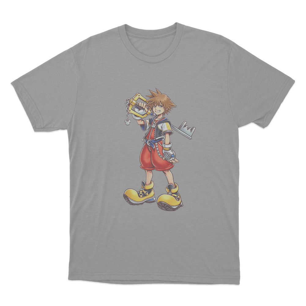 Kingdom Hearts Sora Unisex T Shirt Grey Kingdom Hearts Sora Unisex T Shirt Grey