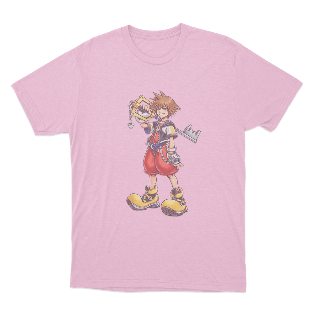 Kingdom Hearts Sora Unisex T Shirt Pink Kingdom Hearts Sora Unisex T Shirt Pink