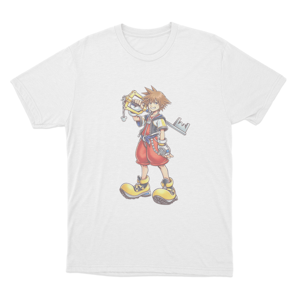 Kingdom Hearts Sora Unisex T Shirt White Kingdom Hearts Sora Unisex T Shirt White