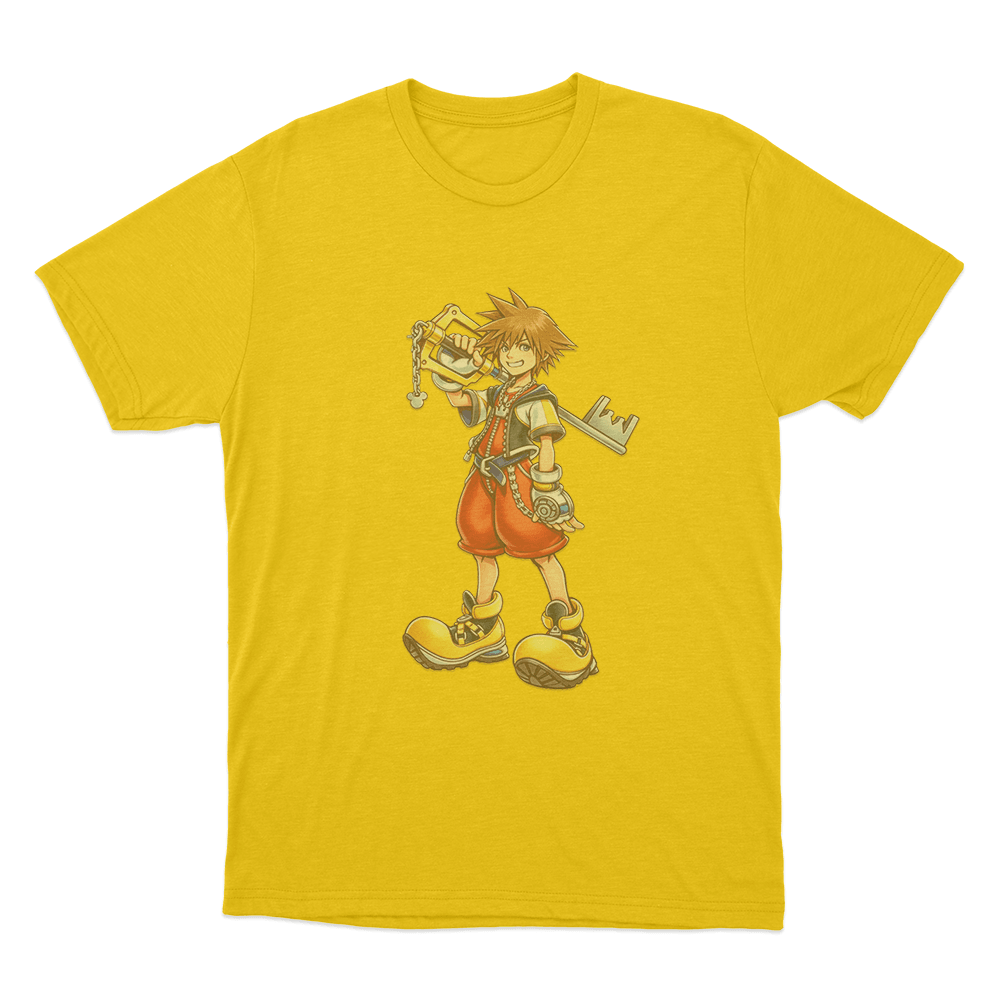Kingdom Hearts Sora Unisex T Shirt Yellow Kingdom Hearts Sora Unisex T Shirt Yellow