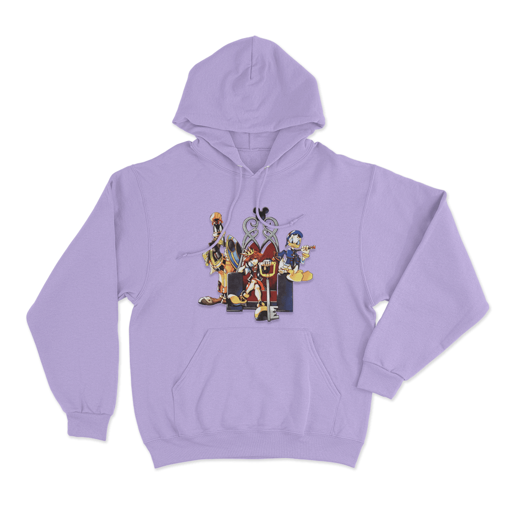 Sora Donald Goofy Throne Unisex Hoodie Purple Sora Donald Goofy Throne Unisex Hoodie Purple