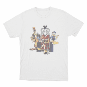 Sora Donald Goofy Throne Unisex T Shirt White